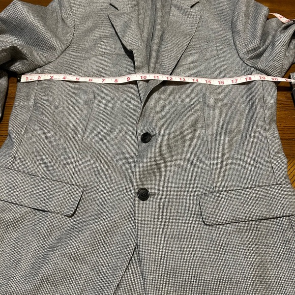 Banana Republic Men’s Slim Fit 42R Wool Grey Houndstooth Sports Coat NWT - Picture 9 of 16